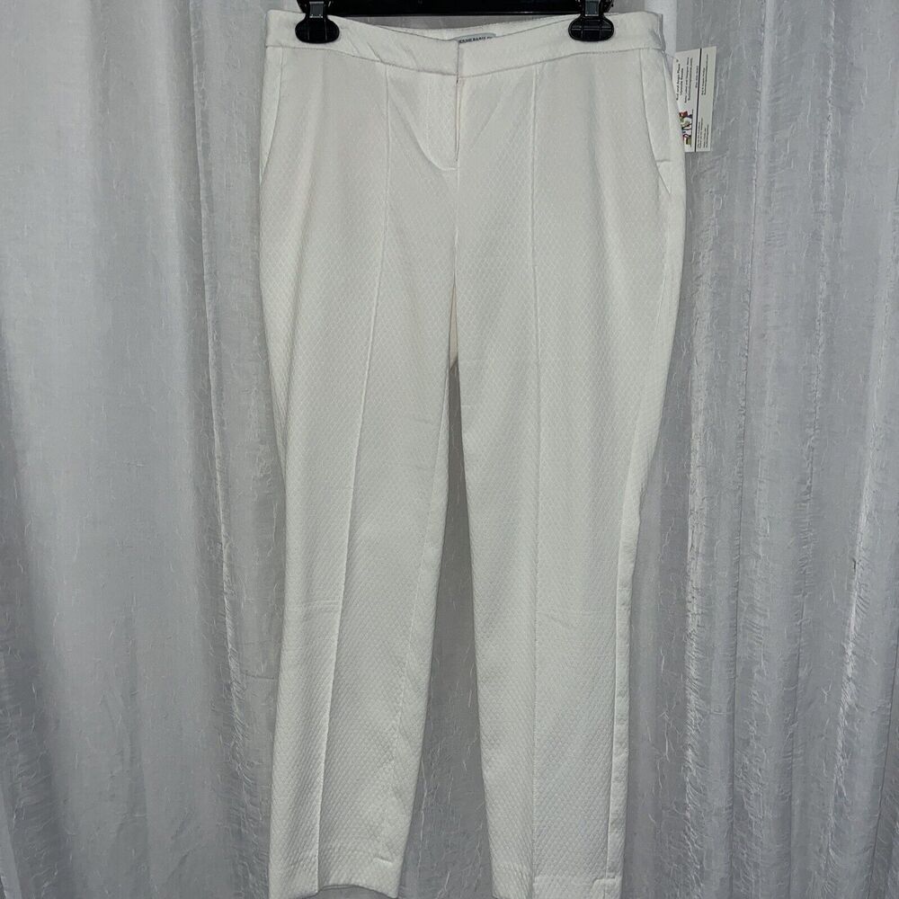 Katherine Barclay Women's Pants White Textured Size 2